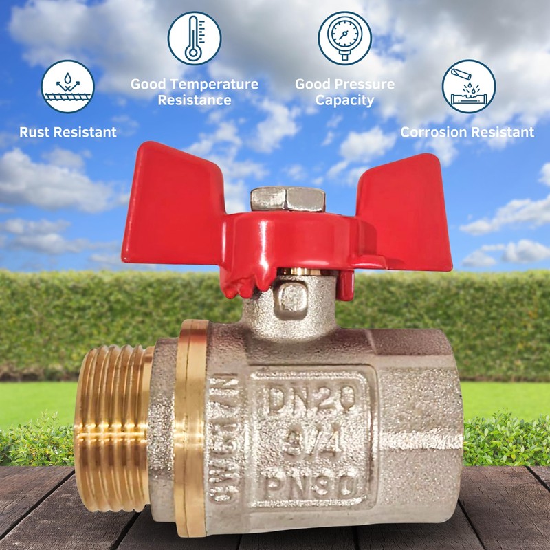 PipeSan Ball Valve 3/4 Inch Double Thread (Female/Male Thread) with