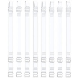 Clear Bra Straps, 4-Pairs Invisible Adjustable Shoulder Strap, Non-Slip Max Length 65cm Bra Straps for Strapless Bra (Clear Bra Straps-10mm)