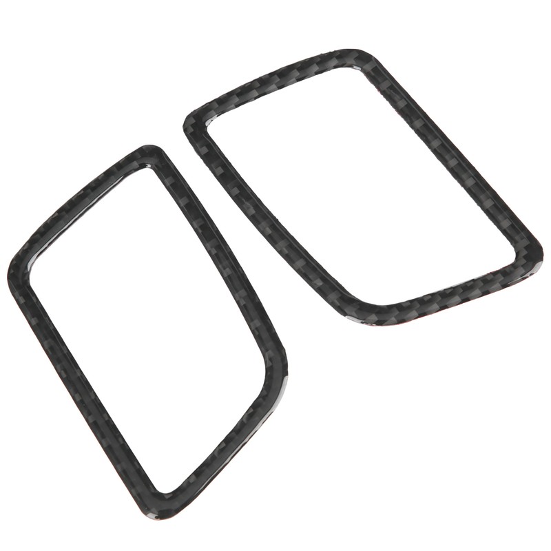 2pcs Carbon Fiber Dashboard Air Vent Cover Trim Paste Installation