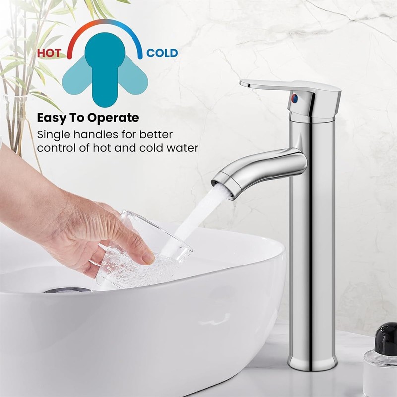 gotonovo Vessel Sink Faucet Modern Bathroom Faucet 1 Hole Deck
