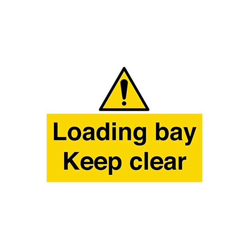 Vsafety Loading Bay Keep Clear 2mm Rigid Plastic 400mm x