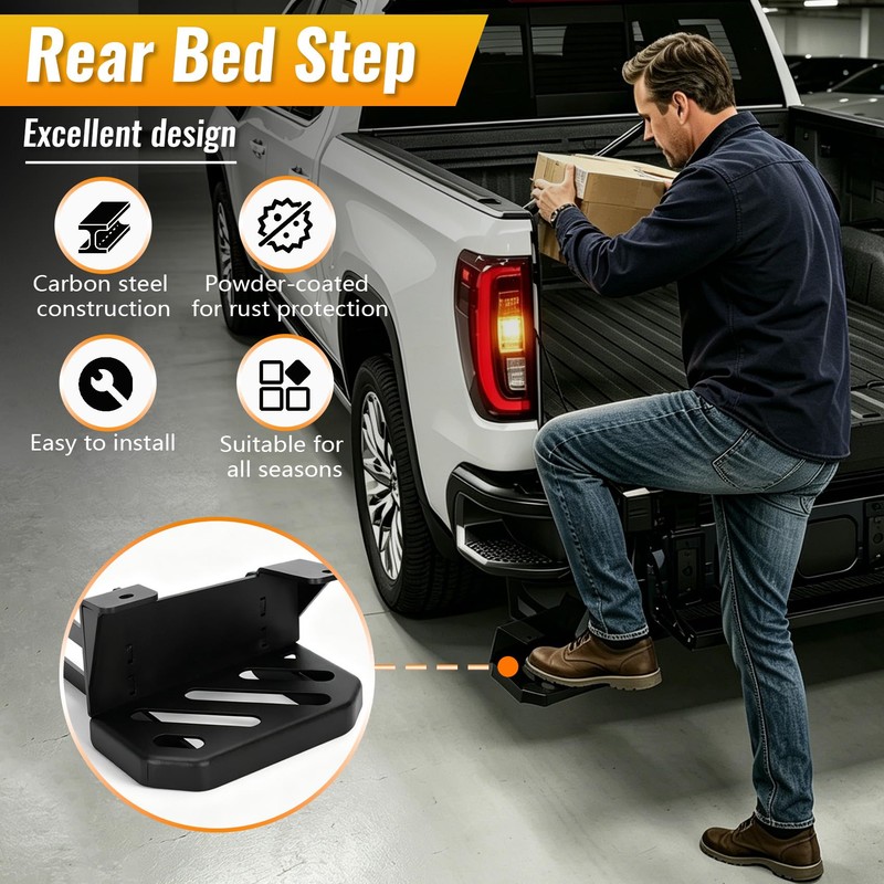 Rear Bed Step Compatible with 2023 2026 Ford F150 Tailgate