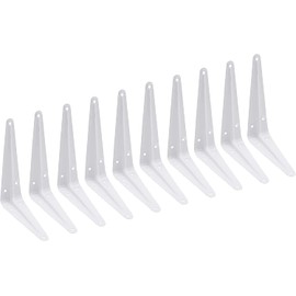 TERF® London Shelf Bracket White 150mm X 125mm (6 X 5 inch) Wall Mounted Shelving Support Corner Brackets Book Shelf Bracket Floating Shelve Bracket and Multi Purpose Use - Pack of 10