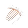 IWOWHERO Versatile Wedding Headpiece Hairpin Side Comb Rhinestone Pearl Bridal