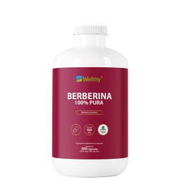 Wellthy Berberina Pura 300 Cápsulas. 100 Berberis Aristata, 500mg cu, 5 meses de consumo, VCaps Cápsulas Veganas.                                     