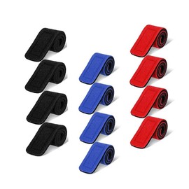 12Pcs Fishing Rod Straps，Adjustable Neoprene Ties for Pole Straps, Elastic Magic Bait Strap, 3 Colors Rod Fix Ties for Secure and Durable for All Fishing Gear