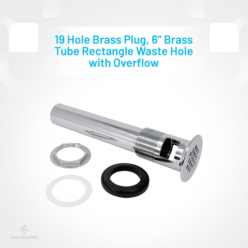 PLB21012 EvertechPRO Bathroom Sink Drain Kit - Durable Brass P.O.