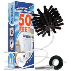 The Professional Dryer Vent Cleaner Kit – Innovador quitapelusas reutilizable, de nailon resistente, cepillo flexible para pelusa con broca para una limpieza más rápida