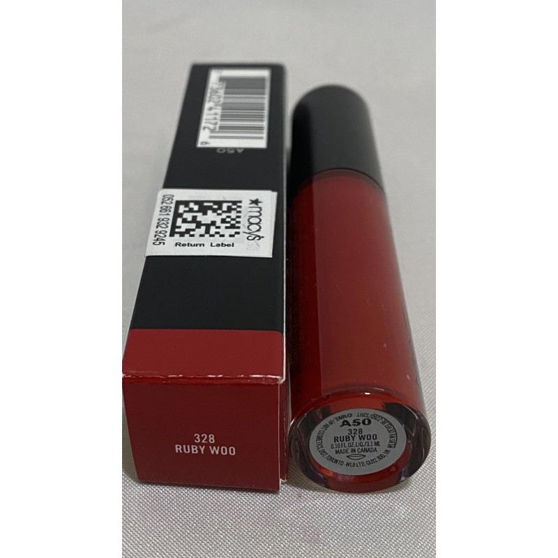 M·A·C MAC LIPGLASS Shade 328 RUBY WOO Full Size 0.10oz