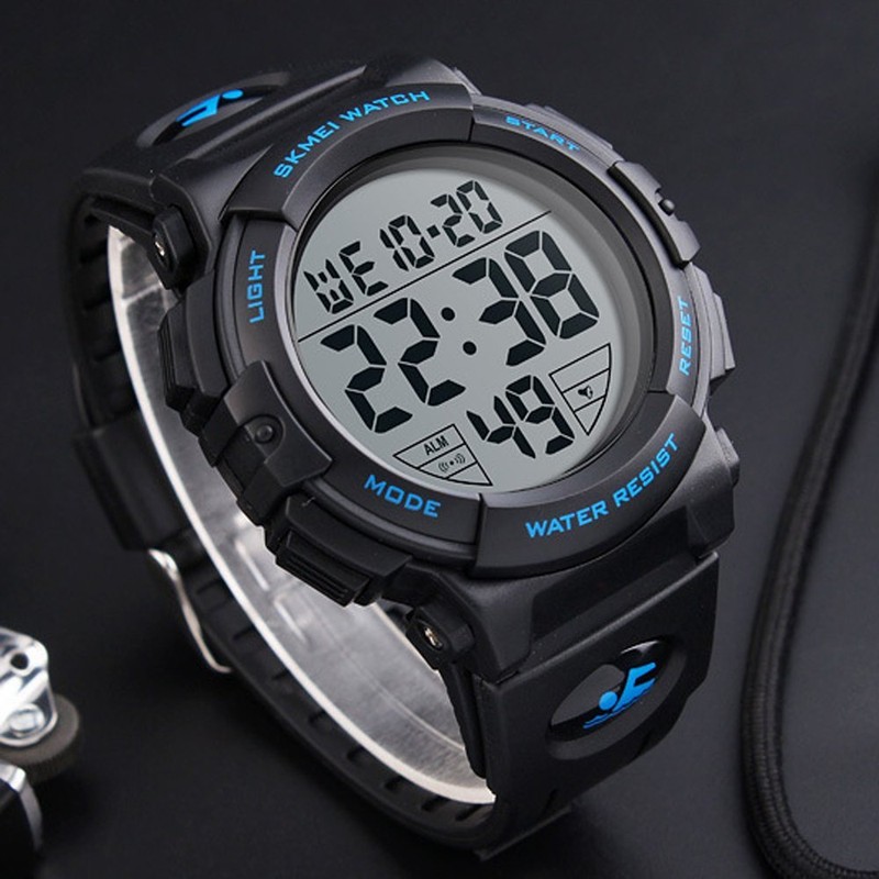 Timever Digital Wrist Watch, Men's, Waterproof, w/Stopwatch, LED, Running Watch,