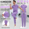 Conjunto de Parte Superior Elástico con Cuello, Pijama Dama Jogger