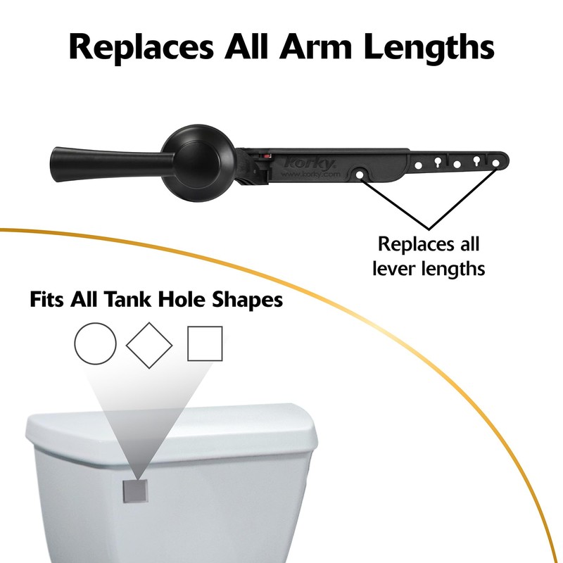 Korky Strongarm Metal Toilet Handle and Lever - Universal to