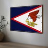 Holzschild | Flagge von Amerikanisch-Samoa | Retro-Stil | 20 cm