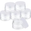 SATINIOR 6 Pack 1 oz Plastic Jars Containers with Lids