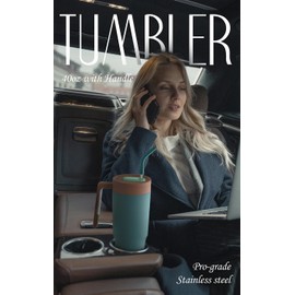 HQT Hydeotrek Quencher Tumbler with Handle, Straw, Screwable Leakproof Lid, Double Walled Insulated Stainless Steel Cup with Accessories, 1.2 L, Teal