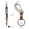 [AutCreation] Titanium Carabiner Key Chain Key Ring Lightweight Keychain Silver