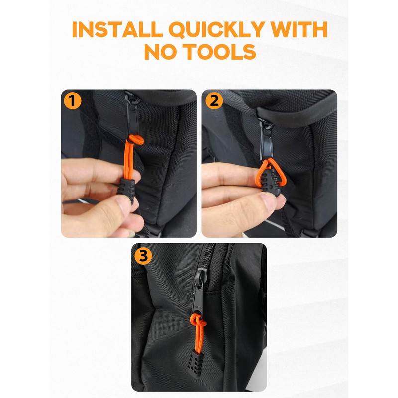 Zipper Pull Replacement Kit, 20Pcs Tool-Free Zipper Extender with Durable