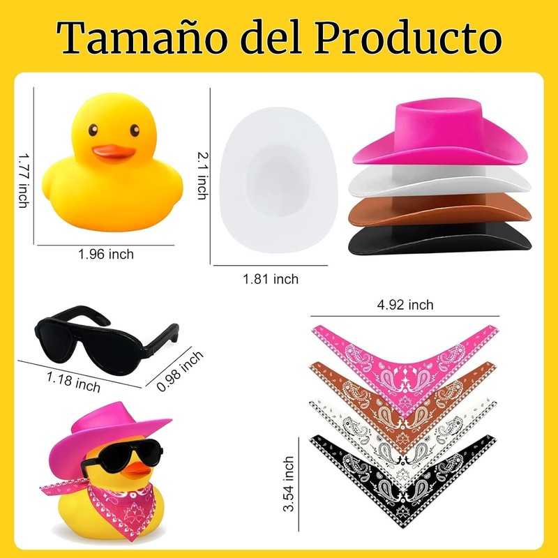 CXJYSD 12 Piezas De Pato Vaquero con Sombrero Bufanda Yanteojos