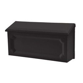 Architectural Mailboxes Windsor™ Wall-Mounted Mailbox for Outside, Rust-Proof Plastic Small Mail Box, Black