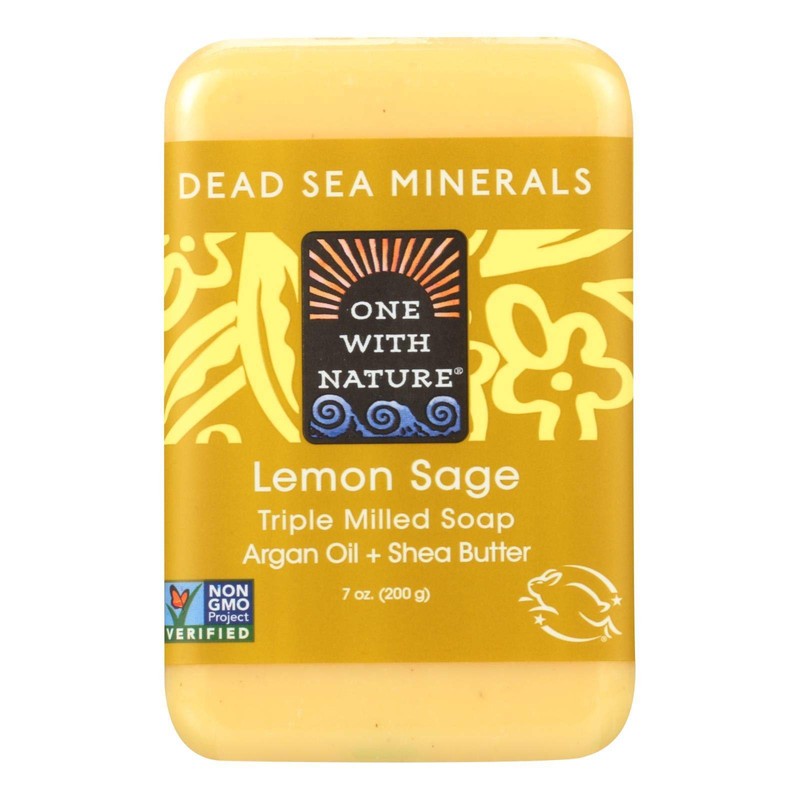 One With Nature, Dead Sea Mineral Bar Soap, Lemon Verbena,