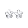 Elli Diamonds Women's Earrings Frangipani Blossom Floral with Diamond (0.03