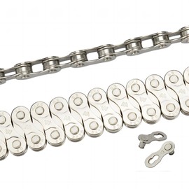 Bicycle Chain 6/7/8 Speed 1/2 x 3/32 Inch 116 Links Coating Rustproof (Silver)