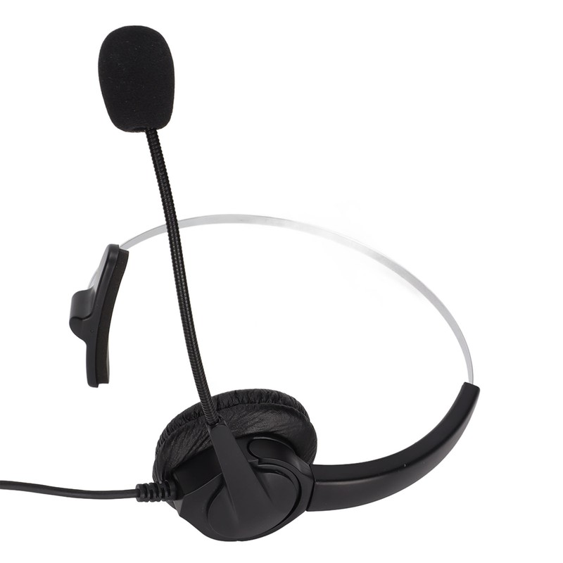 Call Center Headset Mono Noise Cancelling Dual 3.5mm Plug Computer