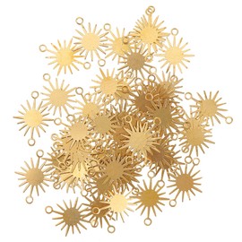 MILISTEN 50pcs Brass Links Connectors Sun Shaped Connectors Sunflower Jewelry Pendant Necklace Bracelet Charms for Earring Jewelry DIY Making Supplies Golden S