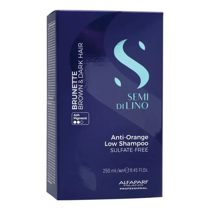 Shampoo Alfaparf Semi Di Lino Brunette Anti-orange X 250ml.