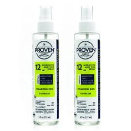 Proven Insect Repellent Spray, Keep Mosquitoes, Ticks and Flies Off, DEET Alternative Repellent, Up to 12-Hour Protection, Great for Camping or Hiking, 6 oz, Odorless Spray, 2 Pack