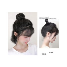 GFun Bun Wig, Clip, Small, Kimono, Wedding, Cosplay, Shichi-Go-San Coming of Age Ceremony, China Partial Wig, Light Brown