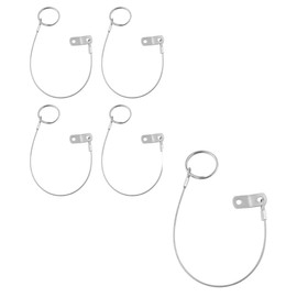 ZONADAH Set of 5 Stainless Steel Lanyard Quick Release Pin Lanyard for Boat Deck Hinge Cable Tether Safety Wire Marine Hardware 1 Loop with Quick Release Ring 150mm