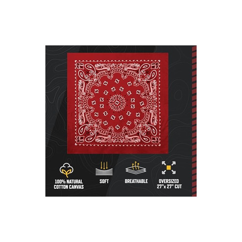 Rothco Trainmen Paisley Bandana – Extra Grande – 27" X