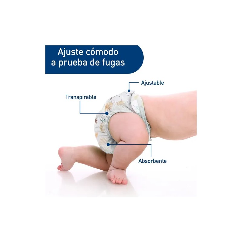 Pañales Ecológicos De Tela Para Bebé 6 Pañales 6 Insertos
