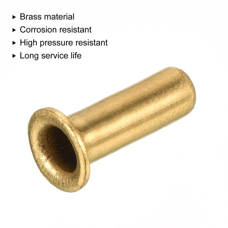 PATIKIL 4mm ID 6.5mm OD Tube Brass Compression Fittings, 5