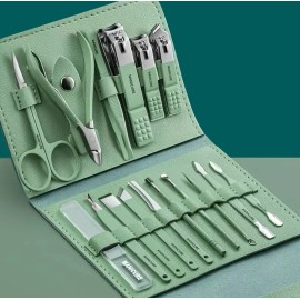 Manicure Set 16  Full Function Kit Professional Stainless Steel Pedicure...