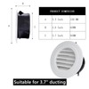 ToppYuanZea 8 Pack Round Air Vent, 4 Inch ABS Louver