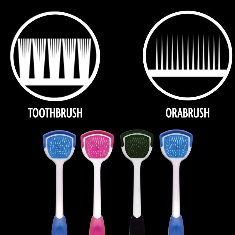 DenTek Orabrush Tongue Scraper, Gentle Tongue Cleaner Brush for Fresh
