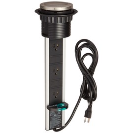 Transolid SA80051SS Sensio Pop Up Power & Charging Station, Stainless Steel