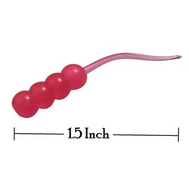 Dancing Waxie 1.5 Inch Panfish Plastics - 40 Pack - Pink