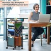 8 Tier Rolling File Cart with Hanging File Folder Organizer,