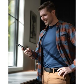 CHAOREN Nylon Ratchet Belts for Men - Khaki Casual Golf Web Belt Men 1 3/8" - Automatic Adjustable Buckle Fit Jeans