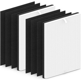 MD1-0022 Air Purifier Filter for Vornado AC300/AC350/AC500/AC550 & PCO200/PCO300/PCO375DC/PCO500 Series | Includes 2x Filters + 4x Activated Carbon Filters