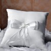 Srup Wedding ring pillow, ring bearer cushion, satin ribbon wedding