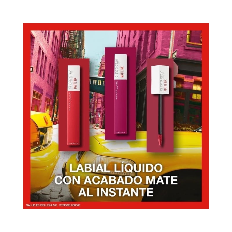 Labial líquido Maybelline Super Stay matte ink 015 lover 5