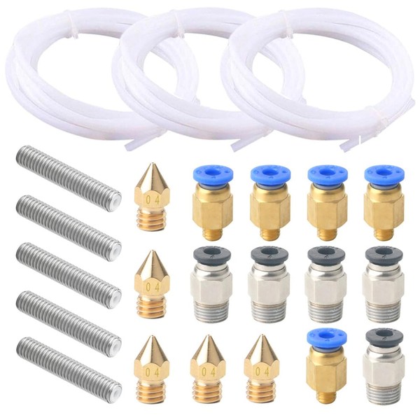 QitinDasen 3 Meters 3D Printer PTFE Teflon Tube, with 6