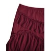 Verdusa Women's Boho Asymmetrical Ruffle Skirt Flowy High Waist Midi