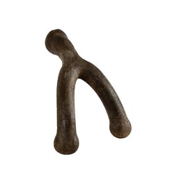 MPP Dog Durable Hefty Wishbone Dental Chew Toys Bacon or Wood Scent Easy Grip Health (Bacon - Large)