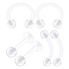 KJM Fashion Rook Earrings 1.2 mm 16 g Transparent Bioflex