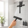 Silicone Shower Squeegee for Glass Doors - Wide Flexible Wiper